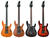 The Ibanez S Prestige (centre) and SV Prestige (sides)